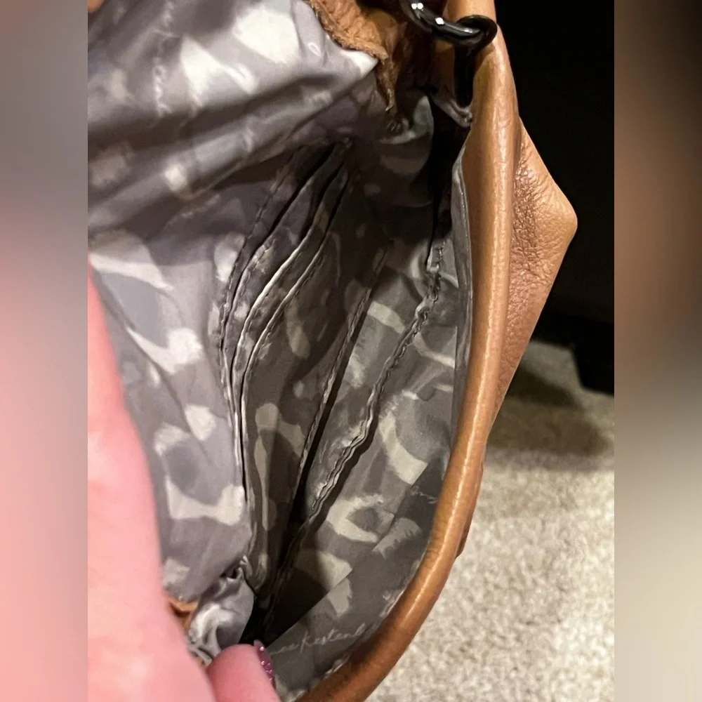 AIMEE Kestenberg Leather"Preston"Mini Crossbody Bag with Patterned Interior - Picture 6 of 15
